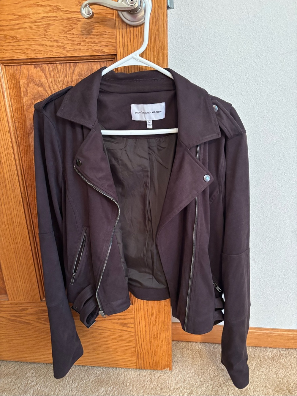 cupcakes & cashmere Plum Moto Jacket